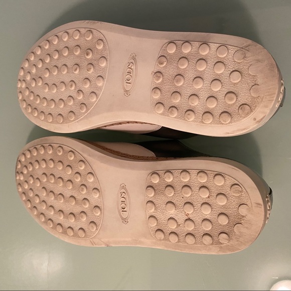 Tod’s white silver leather Espadrille slip on Sneakers Size 35